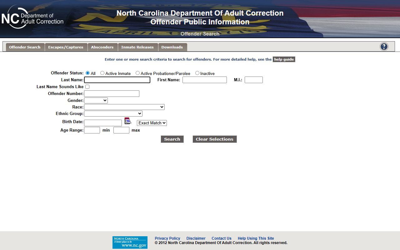 Cherokee County arrest records and court charges NC DAC offender search