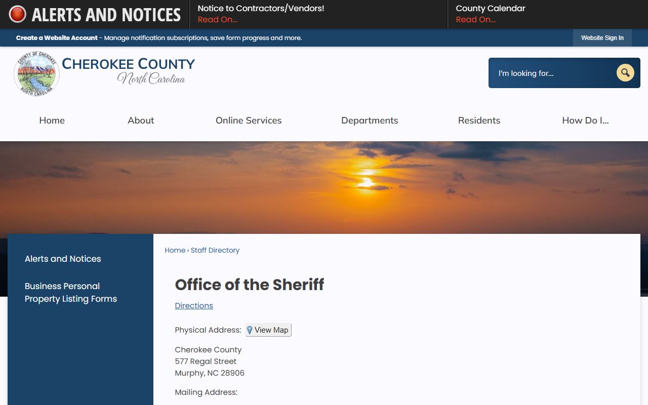 Cherokee County arrest records and court charges Sheriff's Office directory