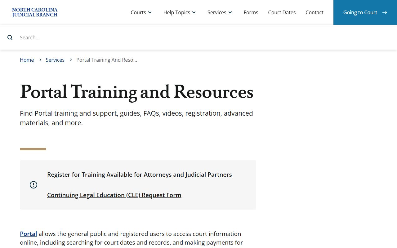 Cherokee County court records portal training resources