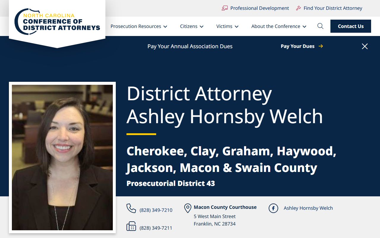 Cherokee County criminal court records Prosecutorial District 43 District Attorney