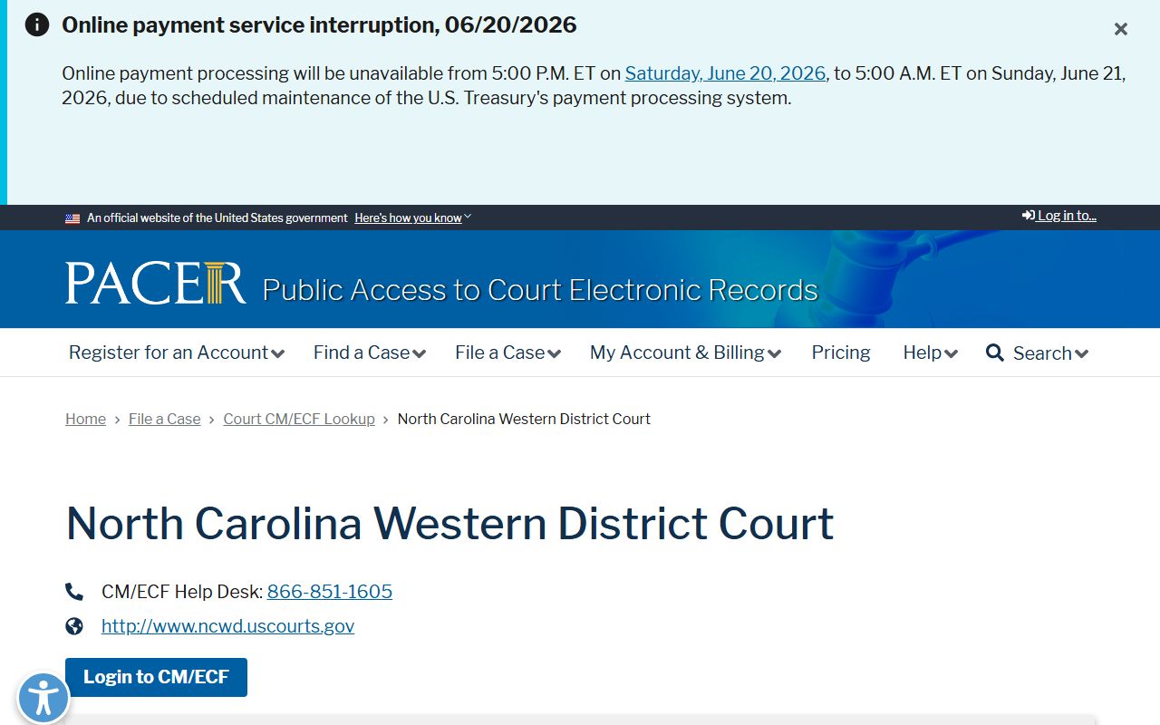 Cherokee County Superior Court PACER Western District lookup