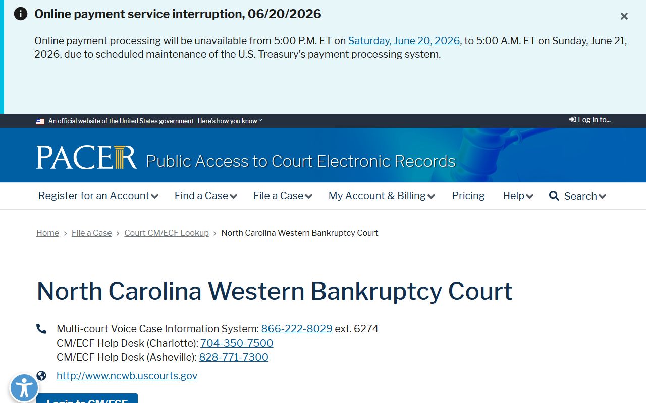 Cherokee County Superior Court PACER bankruptcy lookup