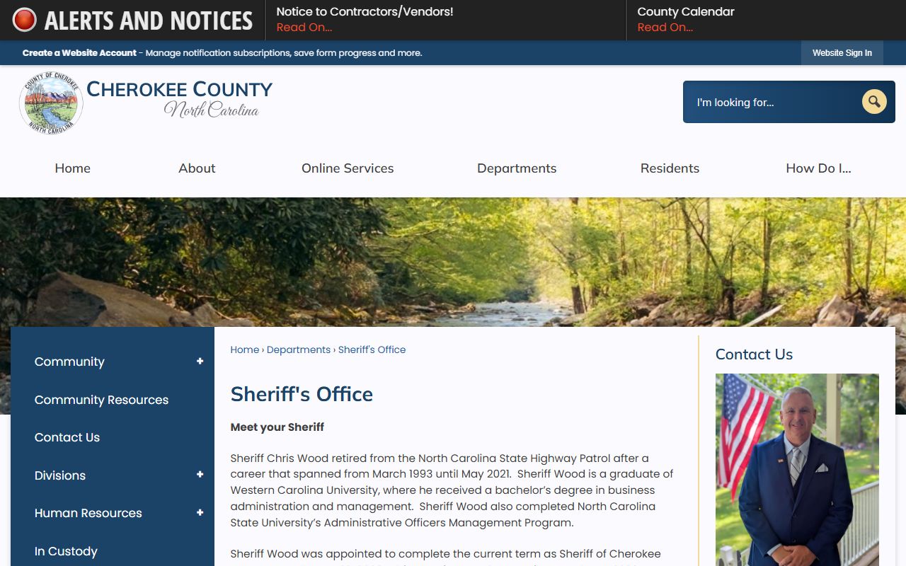 Cherokee County sheriff and court records source