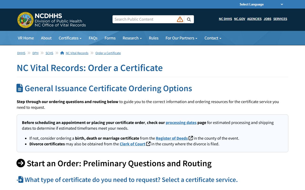 Cherokee County probate records NC Vital Records ordering